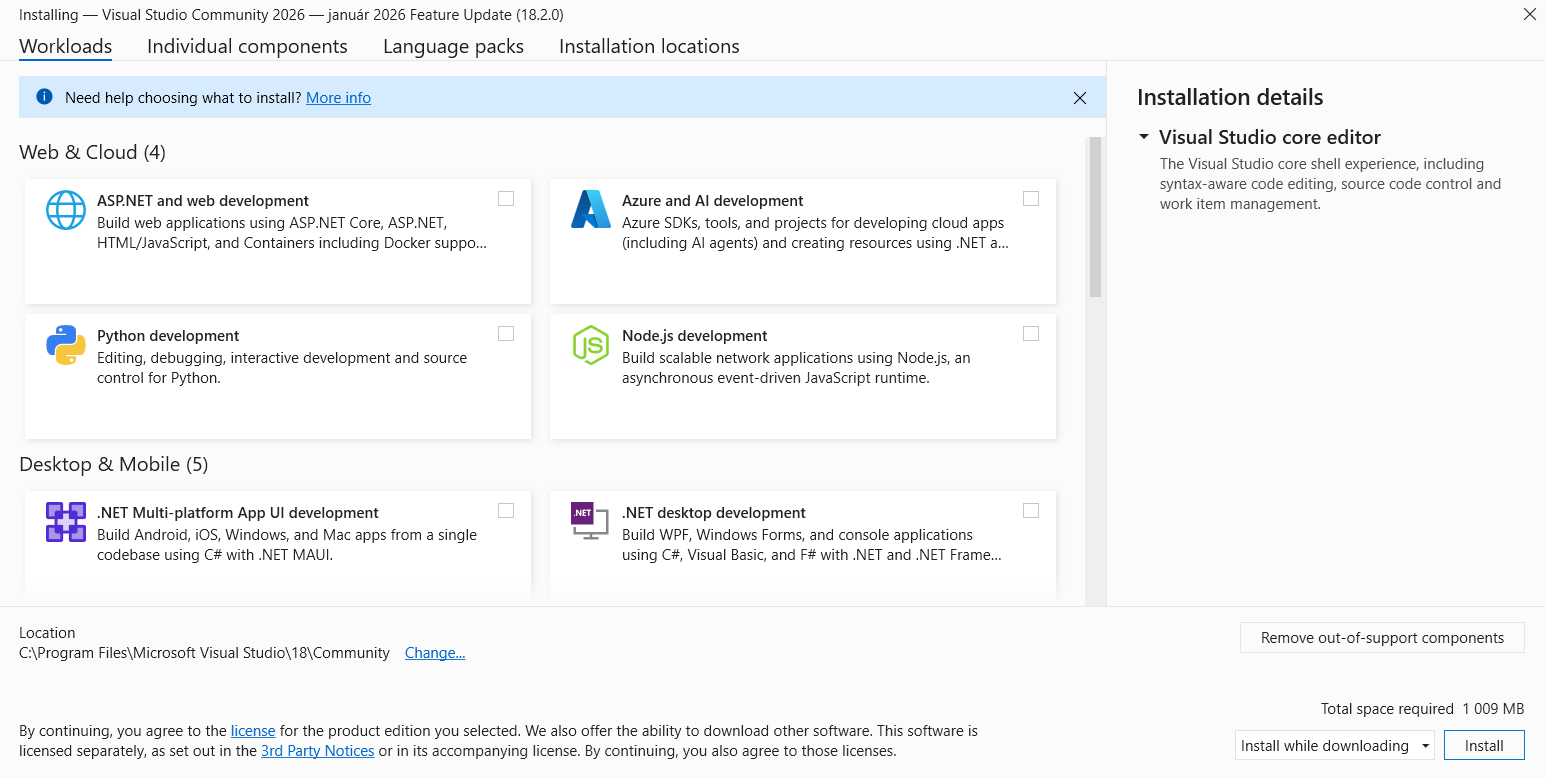 Visual Studio Installer