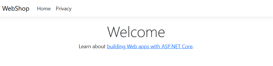 ASP.NET project created
